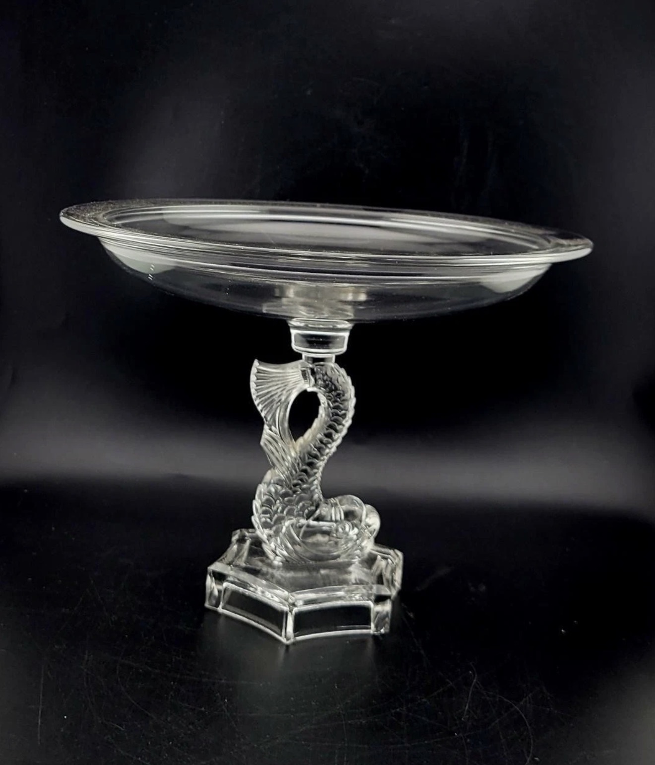 Dolphin Footed Compote Large Bowl