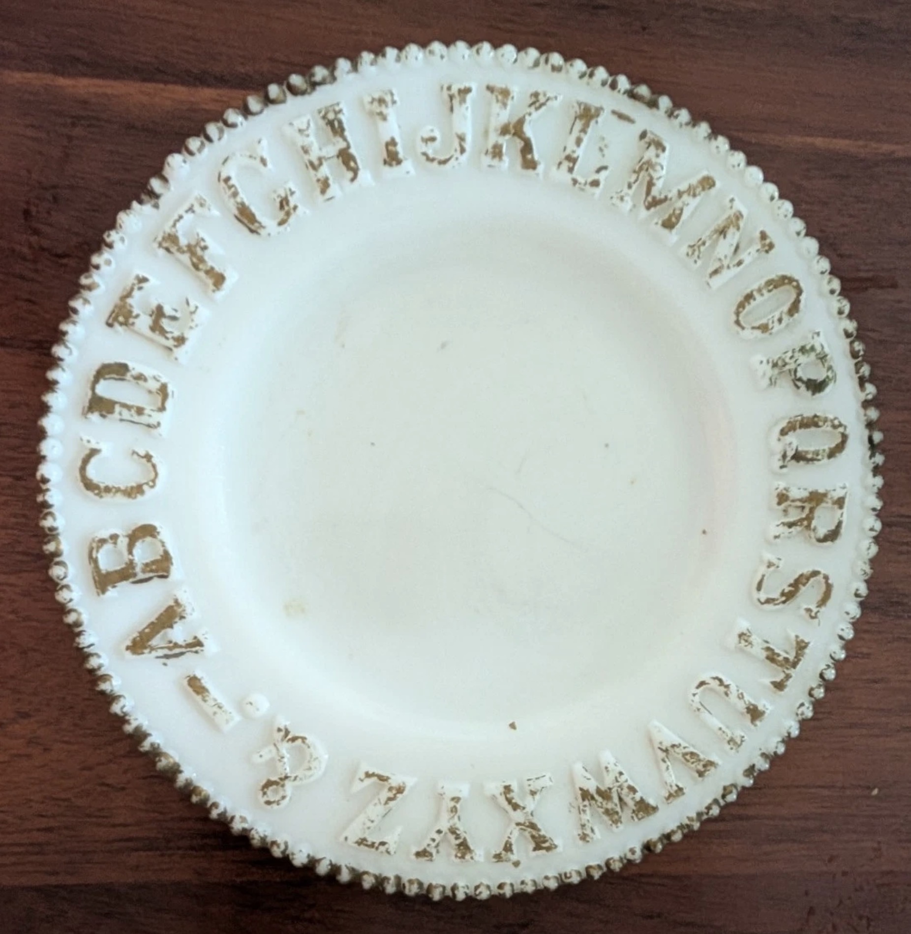 Beaded Edge ABC Plate