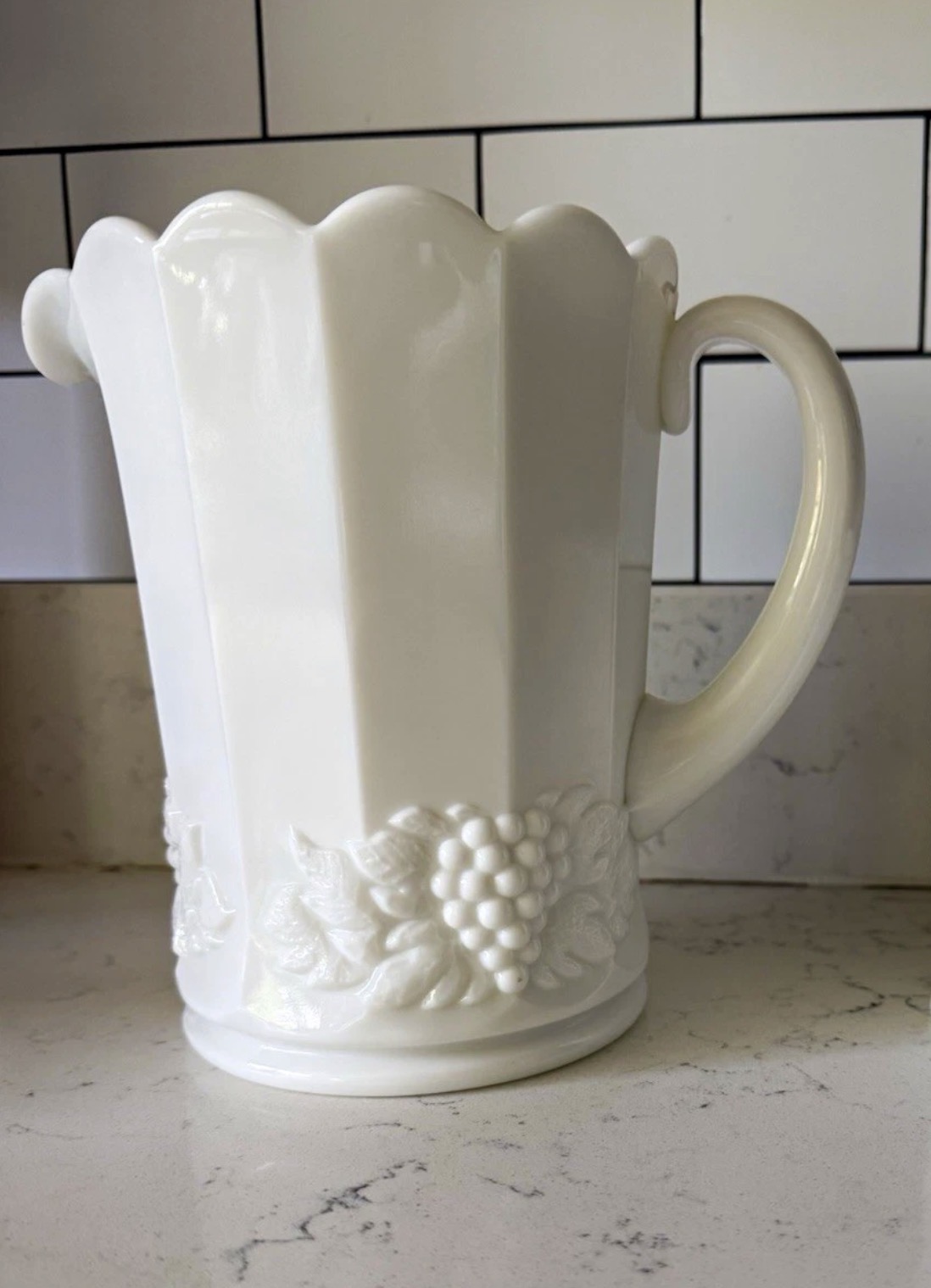 Plum Glass Pitcher