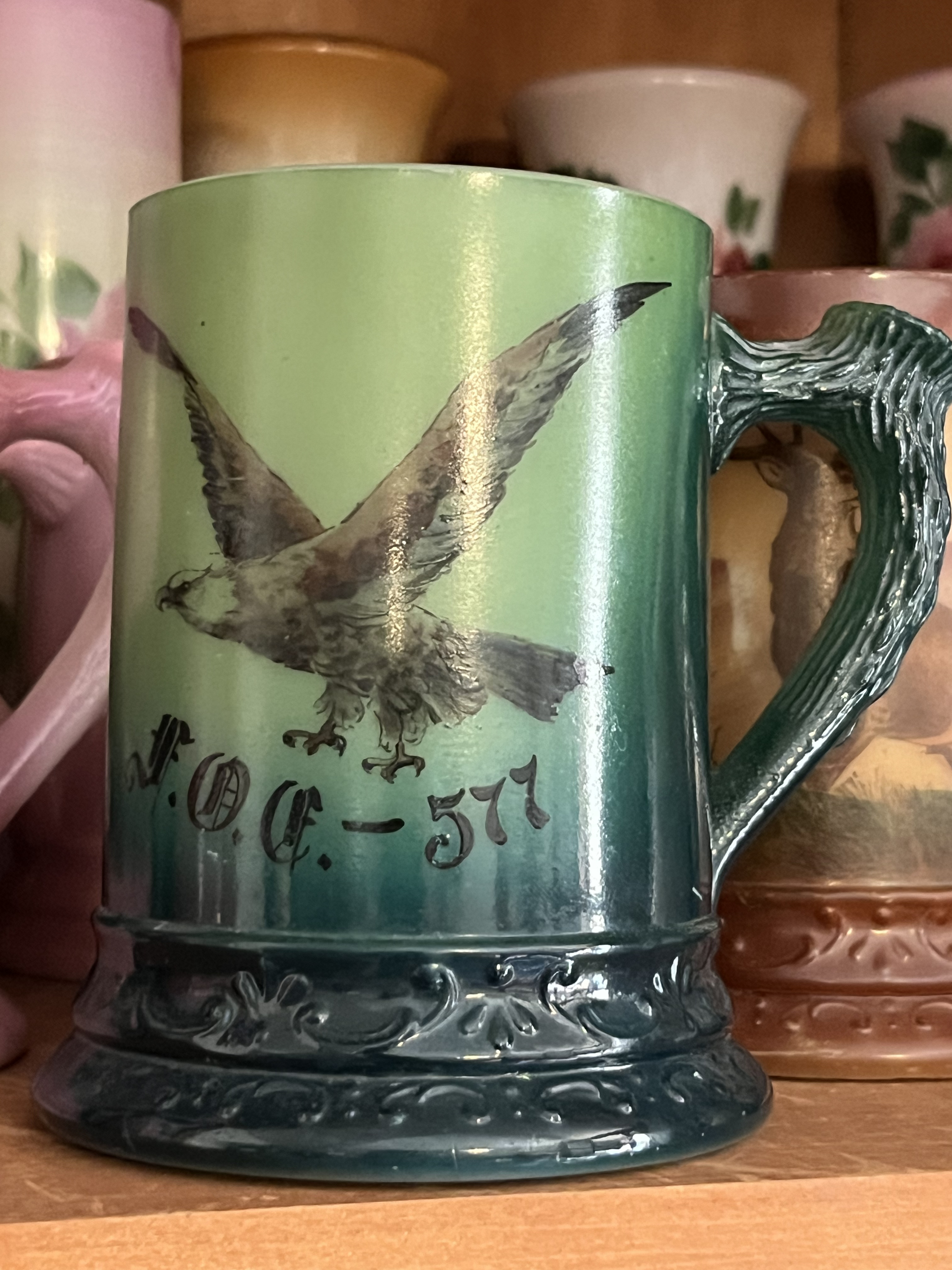 Fraternal Order of Eagles Rookwood / Pottery Effects Mug