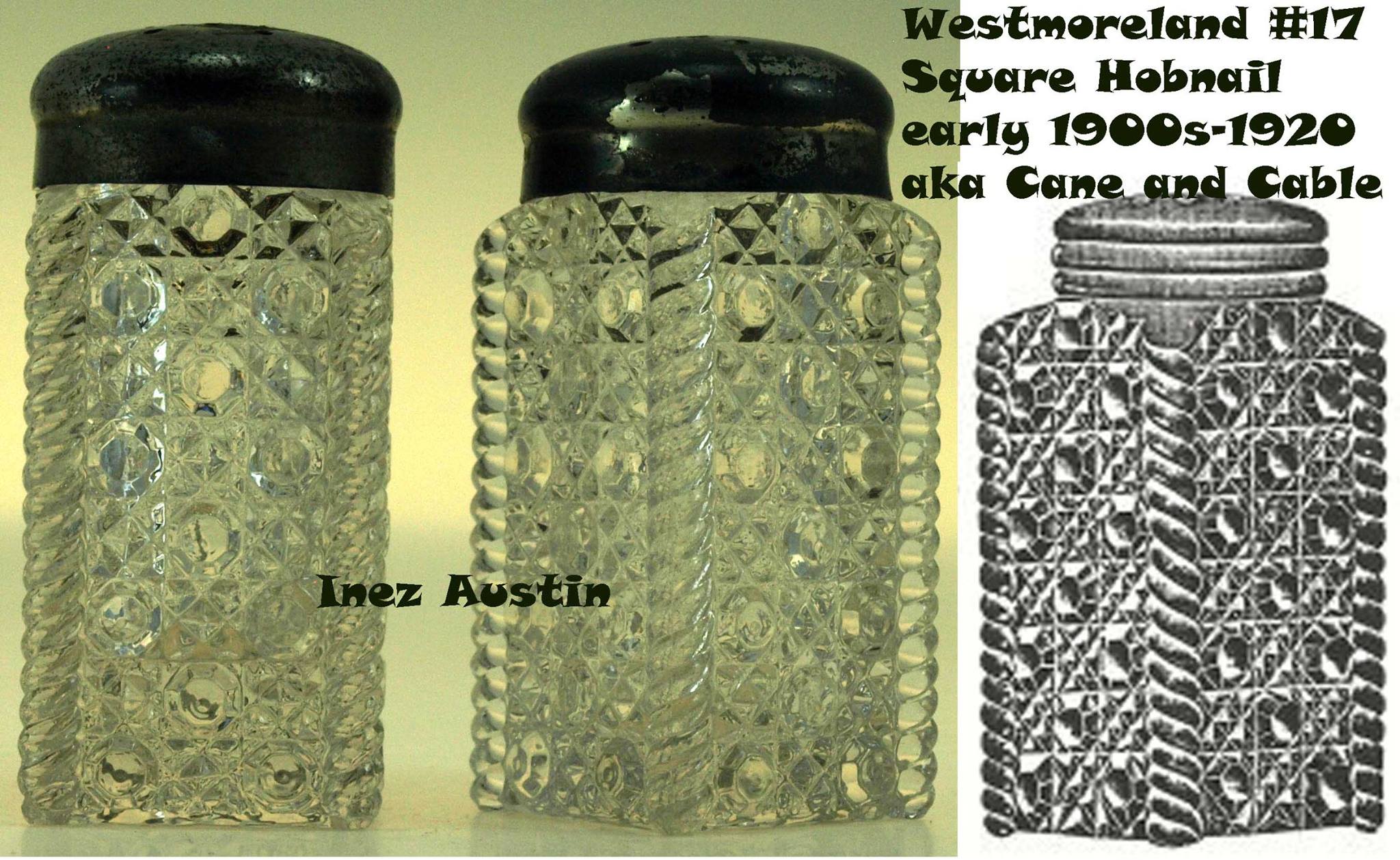 Line 17 Square Hobnail Cane and Cable Shaker