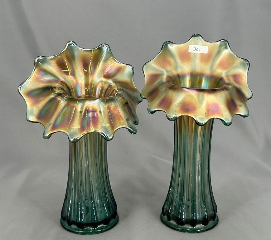 Corinth Jack-in-the-Pulpit Vases Teal Carnival