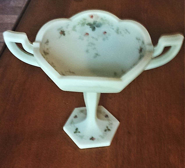 Colonial Two-Handled Footed Compote Hand Painted