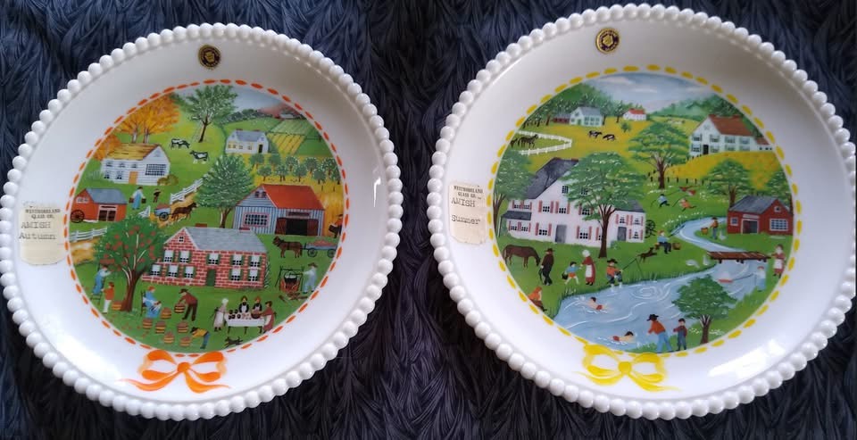 Beaded Edge Amish Plates