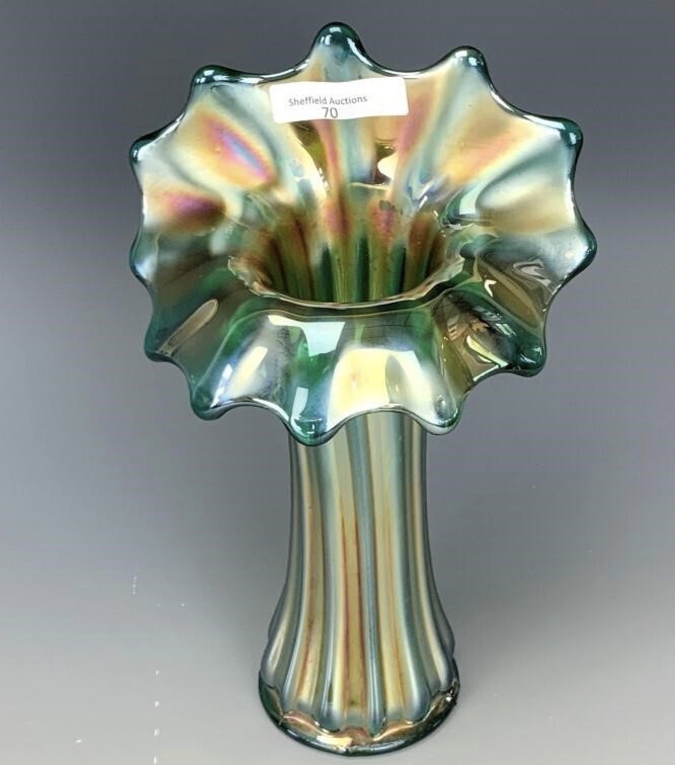 Corinth Jack-In-The-Pulpit Teal Carnival Vase