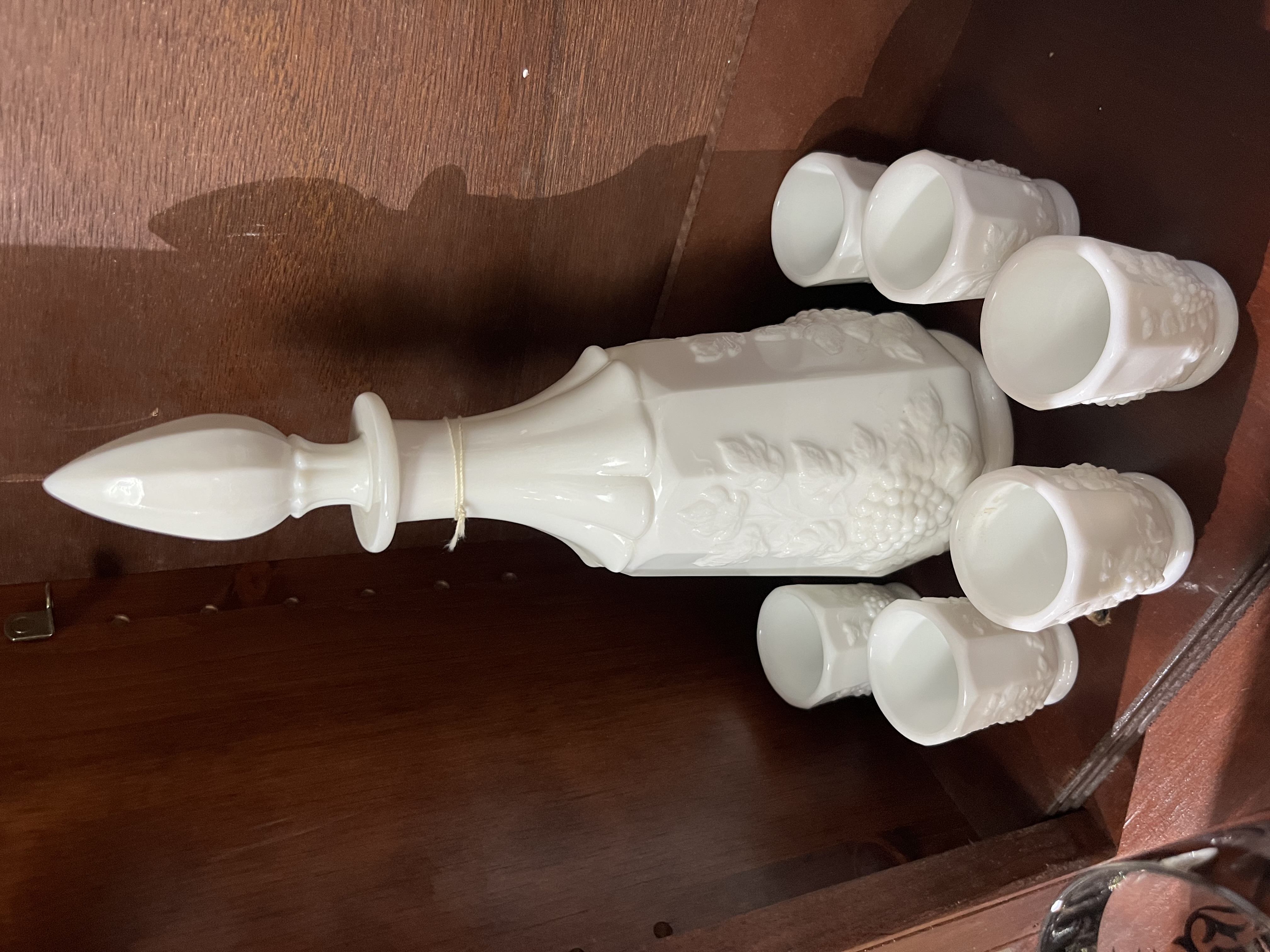 Paneled Grape Wine Decanter Set