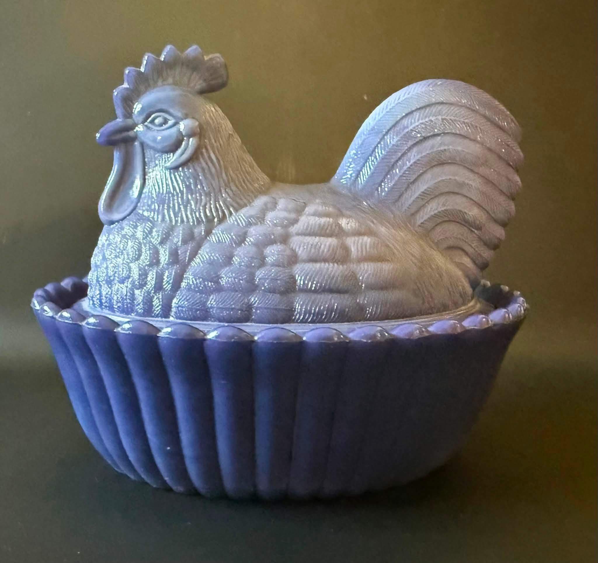 Rooster on Basketweave Base Purple