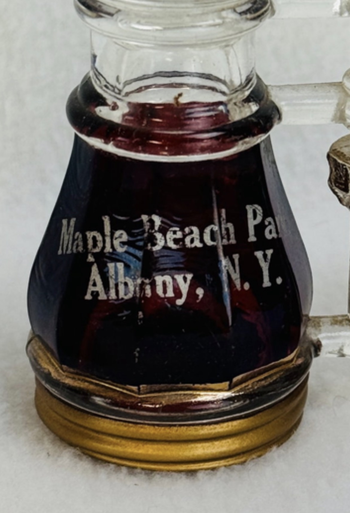 Opera Glasses Candy Container Ruby Stain