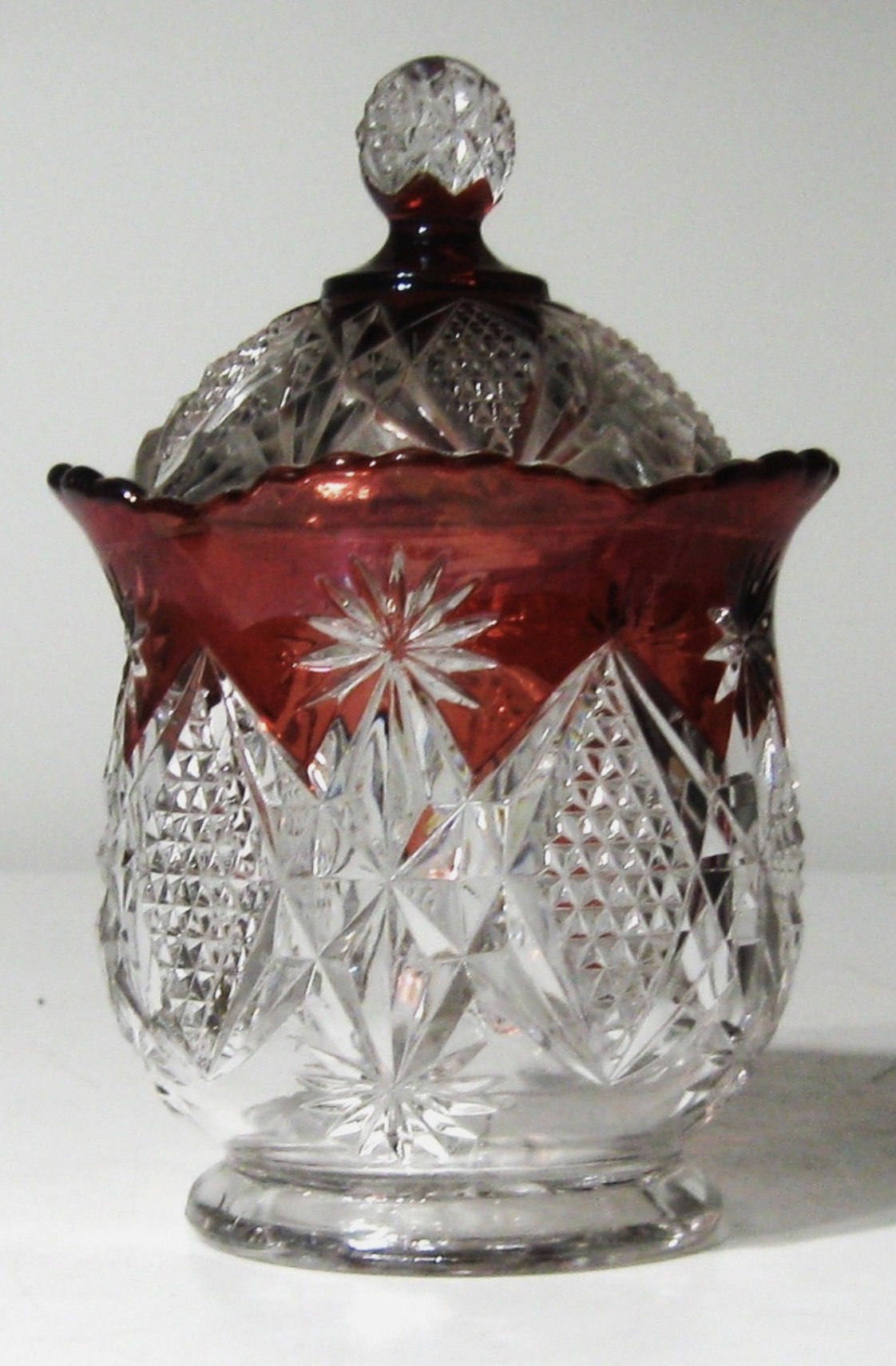Sterling Covered Sugar Ruby Stain