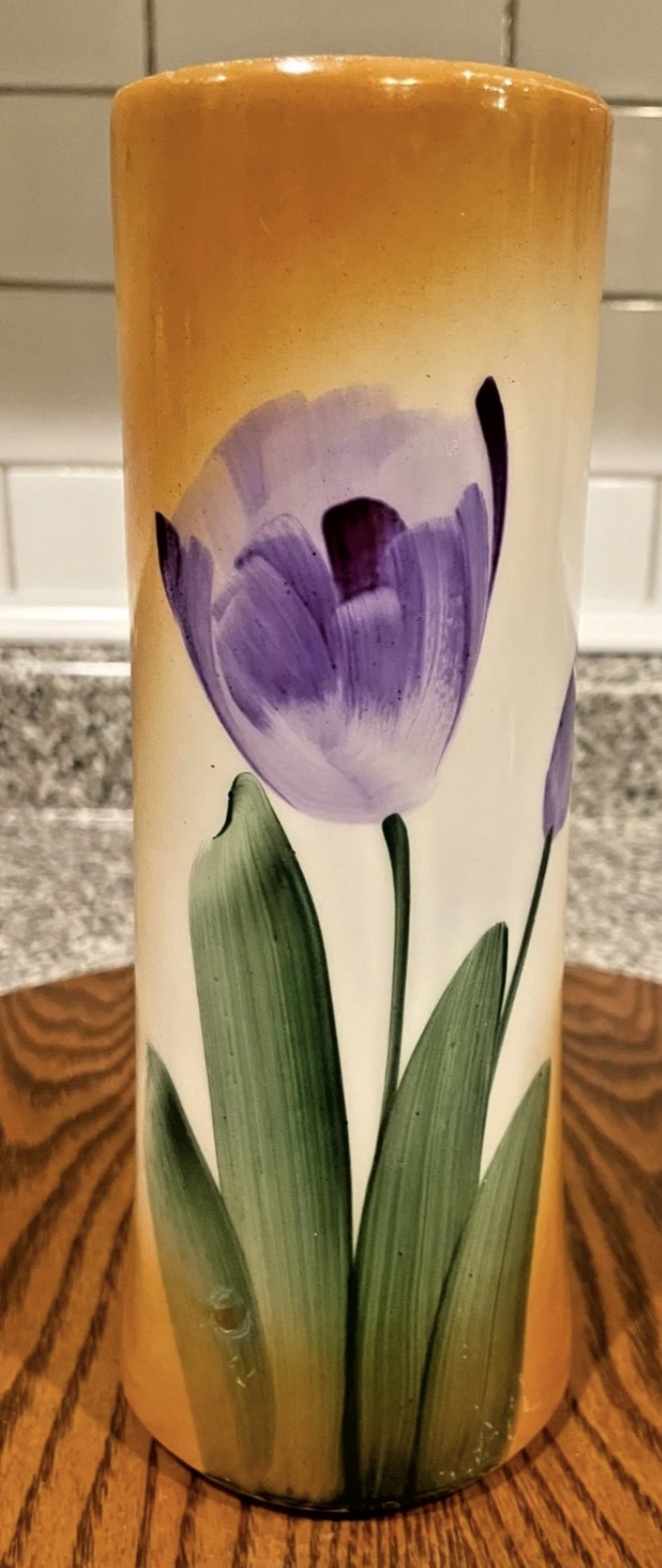 Opal Cylinder Opal Decorated Vase 