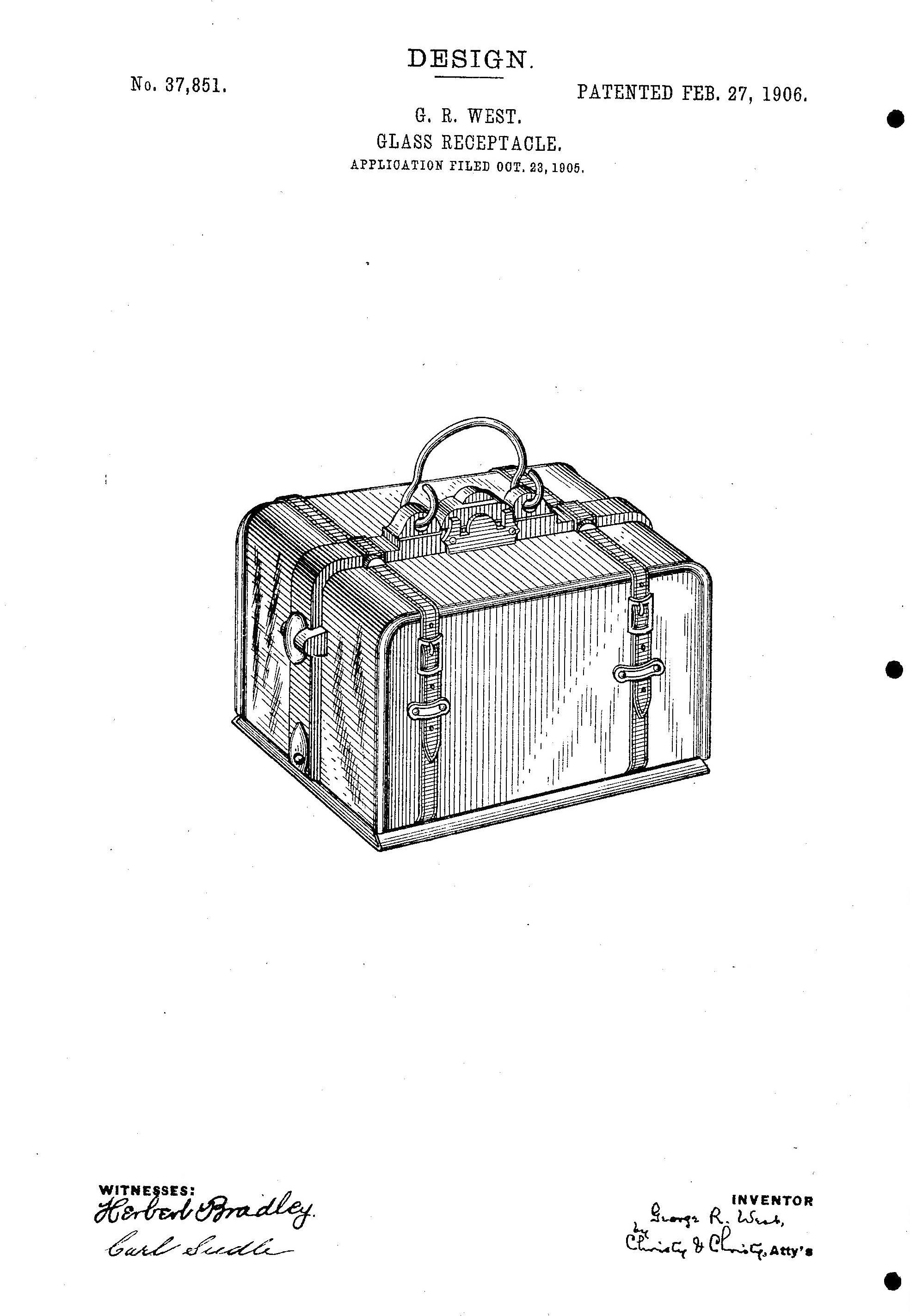 George West Suitcase Candy Container Patent