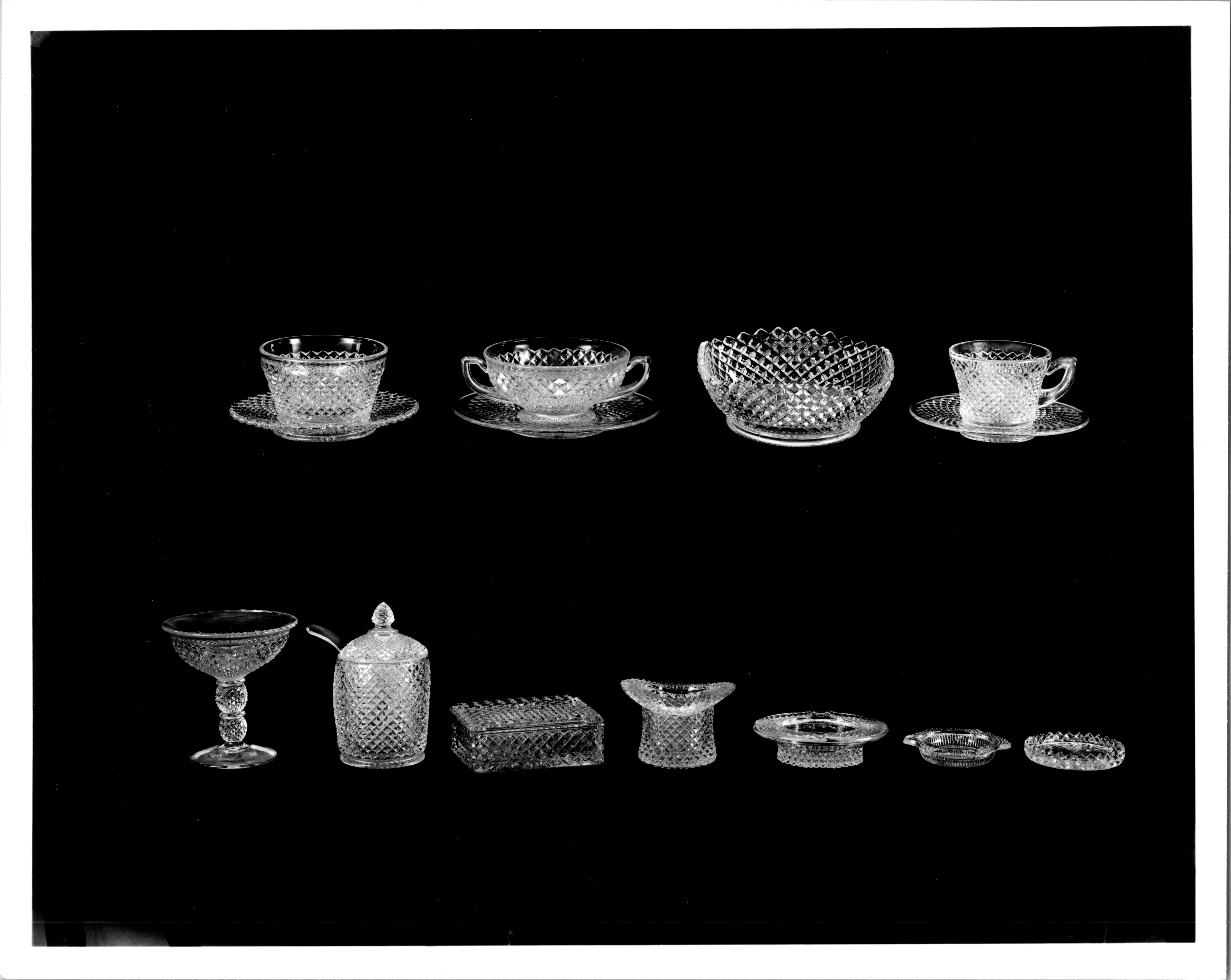 English Hobnail Assortment of Clear Glass for Advertisement #13