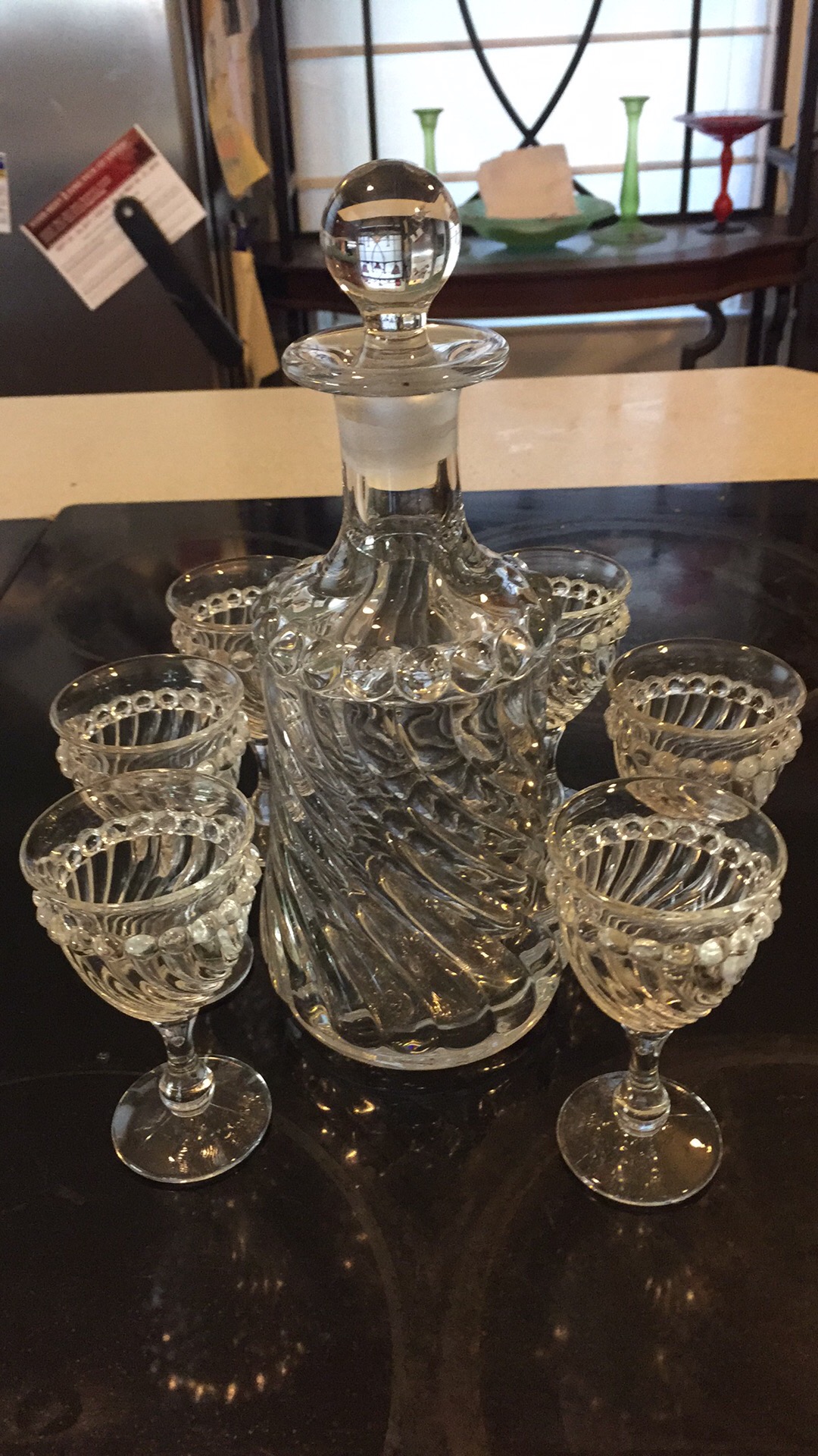 Swirl and Ball Decanter Set