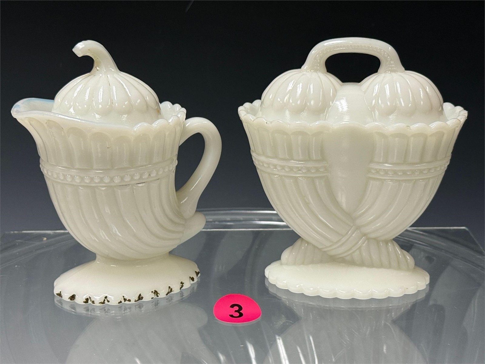 Cornucopia Sugar and Creamer Mustard Container