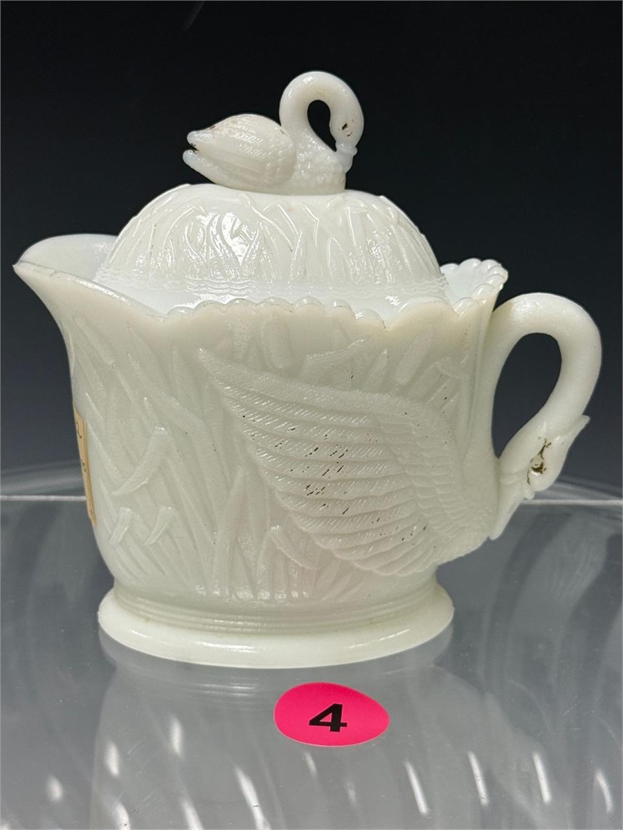 Swan Creamer Mustard Container