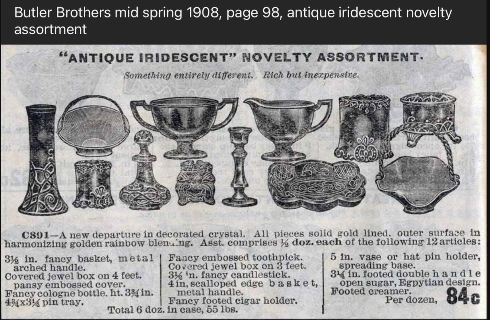 Antique Iridescent Novelty Assortment