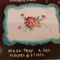 Milk Glass Palm Tree Decoration