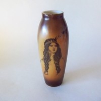 Rookwood Vase with Female Indian